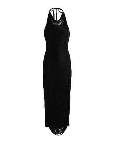 TOPSHOP Long dress Black 90% Polyester, 10% Elastane