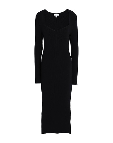 TOPSHOP Midi dress Black 48% Viscose, 31% Polyester, 21% Nylon