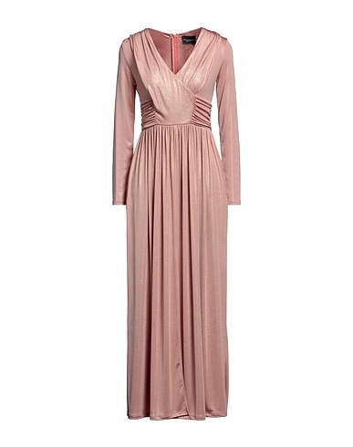 ATOS LOMBARDINI Vestito lungo Oro rosa 92% Altre Fibre, 8% Elastan
