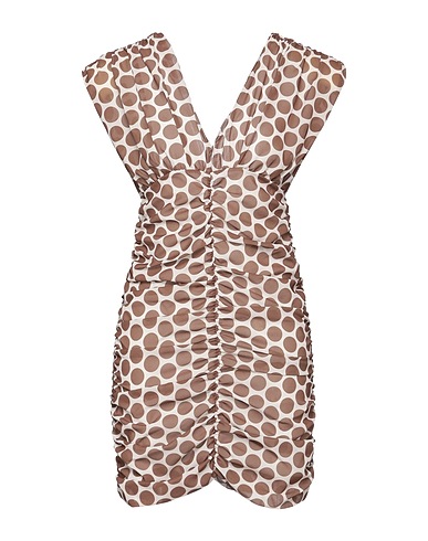 MOODY Short dress Beige 100% Polyester