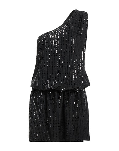 ATOS LOMBARDINI Sequin dress Black 85% Polyamide, 10% Metal, 5% Elastane