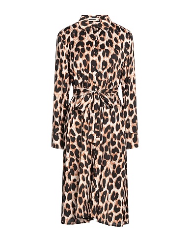 ANNA-KAC CALIFORNIA Midi dress Camel 65% Polyester, 35% Cotton