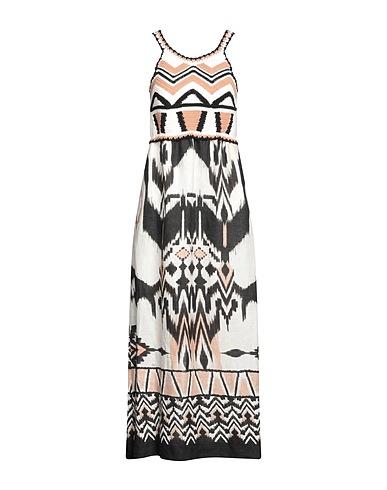 CLIPS 롱 원피스 화이트 100% 리넨, 코튼