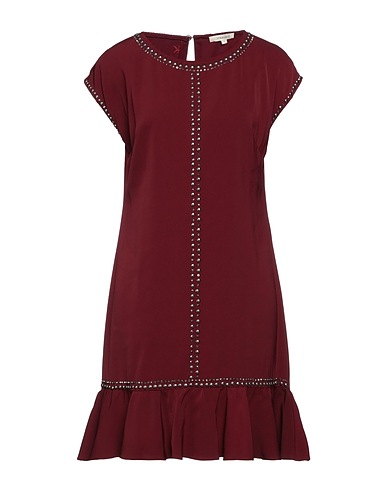 KORALLINE Short dress Burgundy 95% Rayon, 5% Polyester