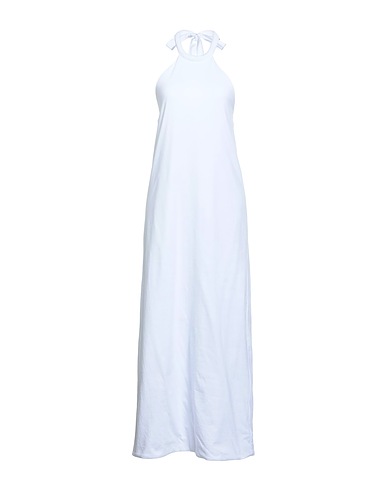 FEDERICA TOSI Vestito lungo Bianco 100% Cotone, Acrilico