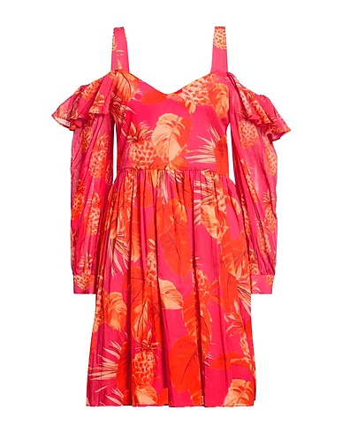 TWINSET Short dress Fuchsia 100% Cotton