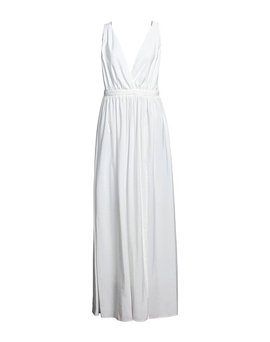 JIJIL Long dress White 87% Viscose, 13% Polyester, Acetate, PBT - Polybutylene terephthalate