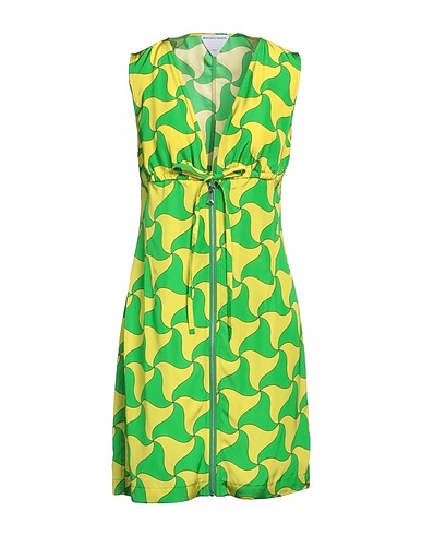 BOTTEGA VENETA Short dress Green 84% Viscose, 16% Silk