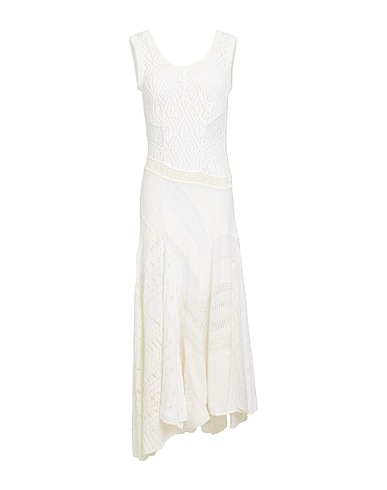 MARINE SERRE Midi dress Ivory 50% Cotton, 50% Acrylic