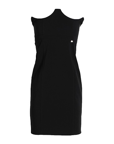 MET JEANS Sheath dress Black 95% Polyester, 5% Elastane