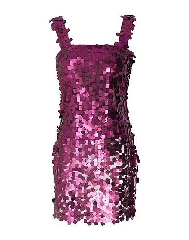 8 by YOOX Sequin dress SEQUIN SLIP MINI DRESS
 Plum 100% Polyester