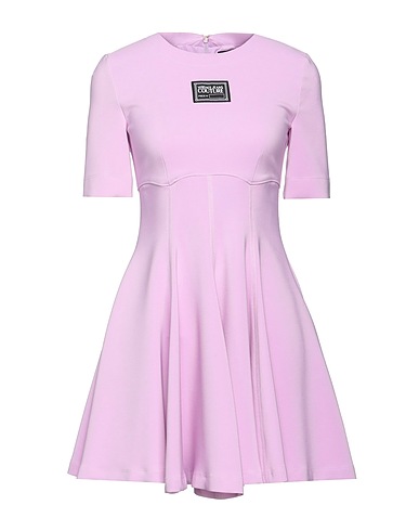 VERSACE JEANS COUTURE Short dress Lilac 95% Polyester, 5% Elastane