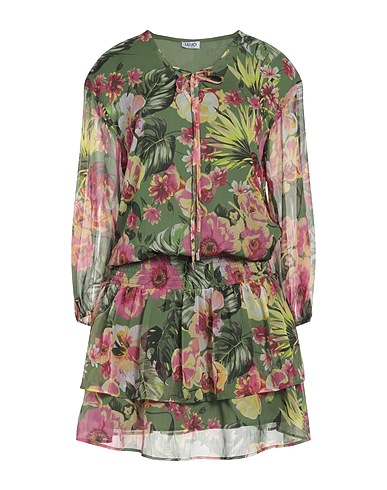 LIU •JO ミニワンピース・ドレス グリーン ポリエステル 100%