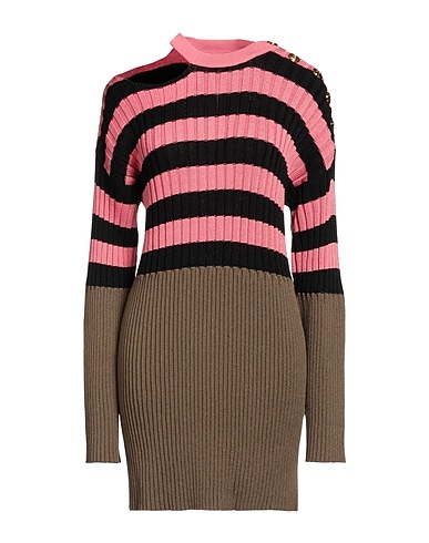 BALMAIN Short dress Pink 83% Viscose, 10% Polyamide, 7% Polyester