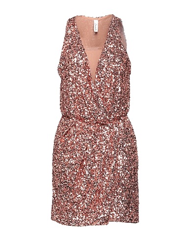 SOUVENIR Short dress Copper 97% Polyester, 3% Elastane