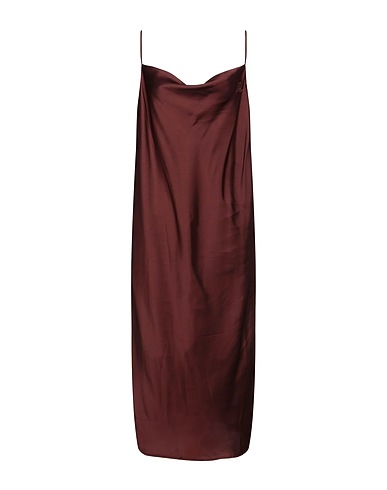 RELISH Midi dress Chocolate brown 97% Polyester, 3% Elastane