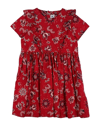 PETIT BATEAU Vestito Rosso 100% Cotone
