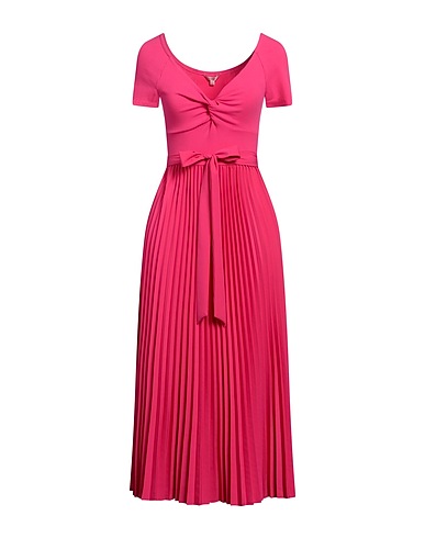 GUESS Midi dress Fuchsia 90% Polyester, 10% Elastane, Viscose