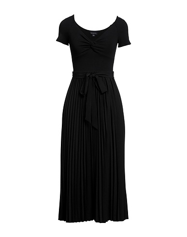 GUESS Midi dress Black 90% Polyester, 10% Elastane, Viscose