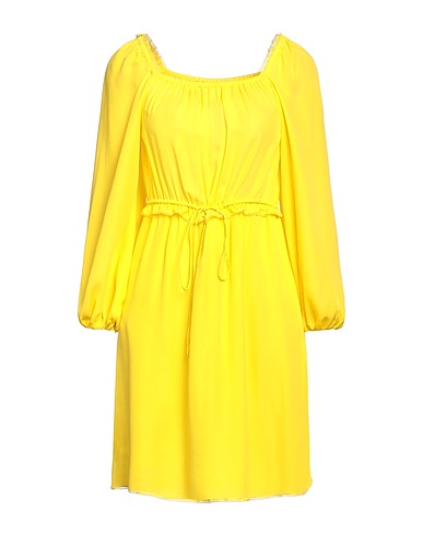 DOROTHEE SCHUMACHER Short dress Yellow 100% Silk, Cotton