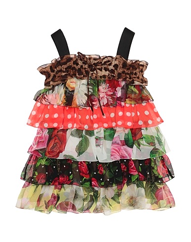 DOLCE&GABBANA Vestido para bebé  Black 97% Silk, 3% Polyester