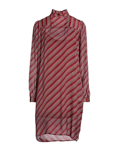 KATIA GIANNINI Short dress Burgundy 70% Viscose, 30% Silk
