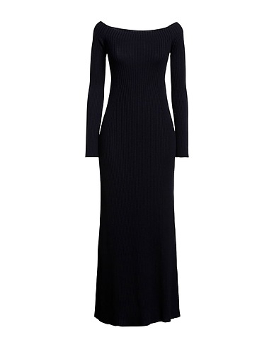 CHLOÉ Vestito midi Blu notte 90% Lana, 10% Cachemire, Poliammide, Elastan