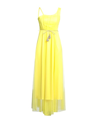 RINASCIMENTO Long dress Yellow 100% Polyester