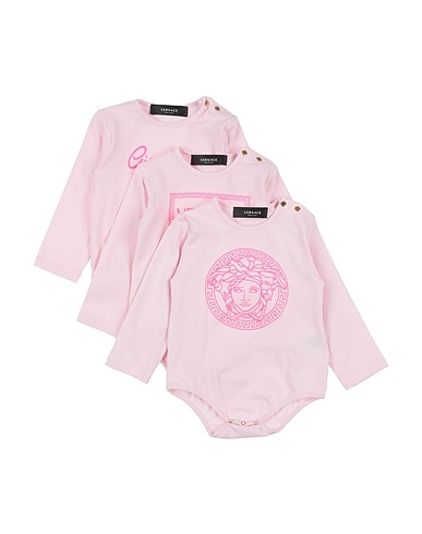 VERSACE YOUNG Baby bodysuit Light pink 94% Cotton, 6% Elastane