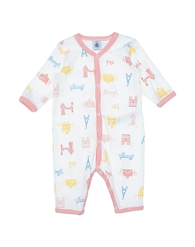 PETIT BATEAU Baby jumpsuit  White 100% Cotton