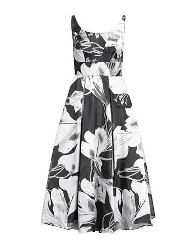 SOLOGIOIE Midi dress Black 100% Polyester