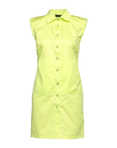 LES BOURDELLES DES GARÇONS Shirt dress Lime green 100% Cotton