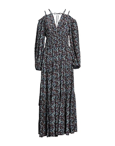 ULLA JOHNSON Long dress Brown 100% Silk