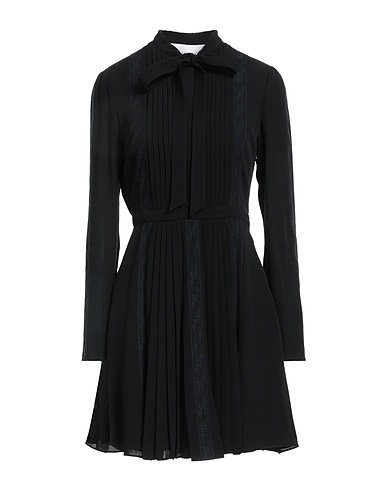 VALENTINO GARAVANI Pleated dress Black 100% Silk, Elastane