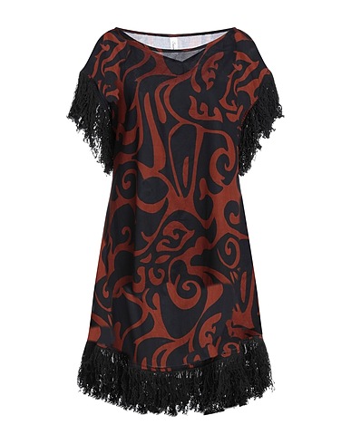 SOUVENIR Short dress Chocolate brown 100% Cotton