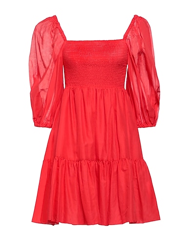 OTTOD'AME Short dress Red 100% Cotton