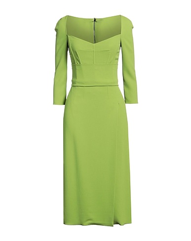 DOLCE&GABBANA Midi dress Military green 51% Viscose, 46% Acetate, 3% Elastane