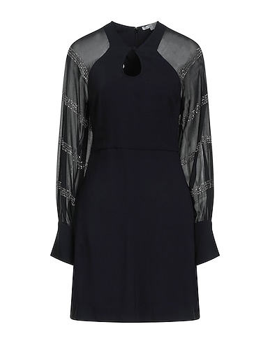 STELLA McCARTNEY Short dress Black 100% Viscose, Silk, Epoxide resin