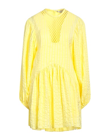 STELLA McCARTNEY Short dress Yellow 100% Silk, Cotton