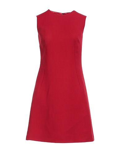 DOLCE&GABBANA Short dress Brick red 100% Virgin Wool
