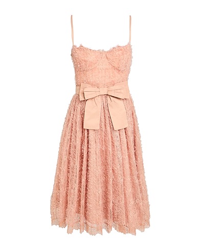 ELISABETTA FRANCHI Midi dress Blush 100% Polyester, Polyamide, Elastane