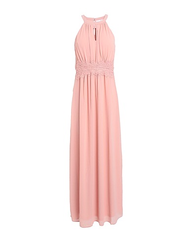 VILA Long dress Pink 51% Recycled polyester, 49% Polyester