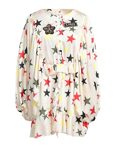 5 PROGRESS Shirt dress Ivory 100% Polyester