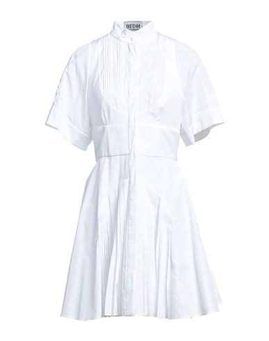 GIOVANNI BEDIN Shirt dress White 100% Cotton