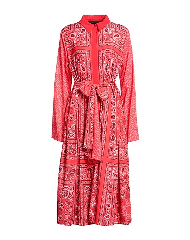MARCO BOLOGNA Midi dress Red 100% Polyester