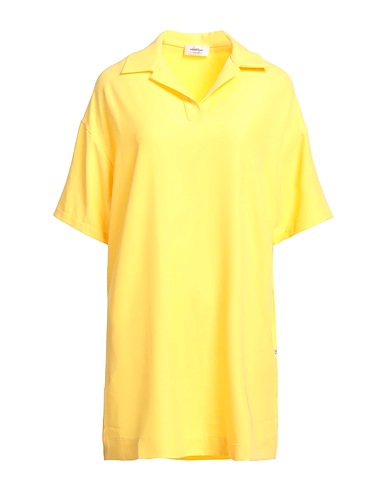 OTTOD'AME Short dress Yellow 97% Polyester, 3% Elastane