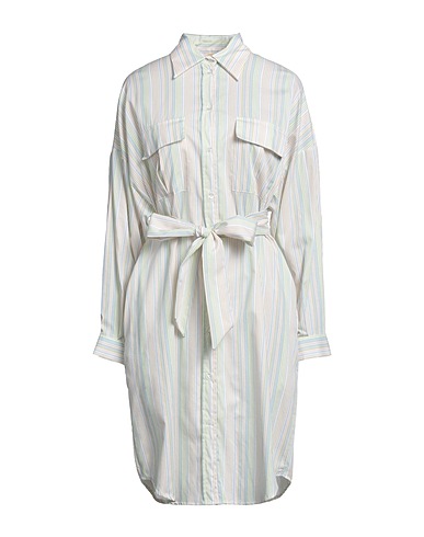 OTTOD'AME Midi dress Light green 78% Cotton, 22% Viscose