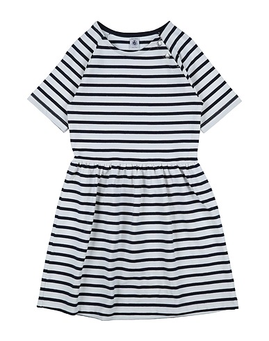 PETIT BATEAU Vestito Bianco 100% Cotone