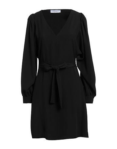 KAOS Short dress Black 95% Polyester, 5% Elastane