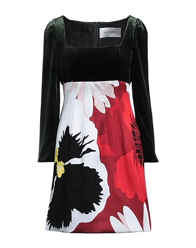 VALENTINO GARAVANI Elegant dress Dark green 42% Silk, 38% Polyester, 16% Viscose, 4% Polyamide